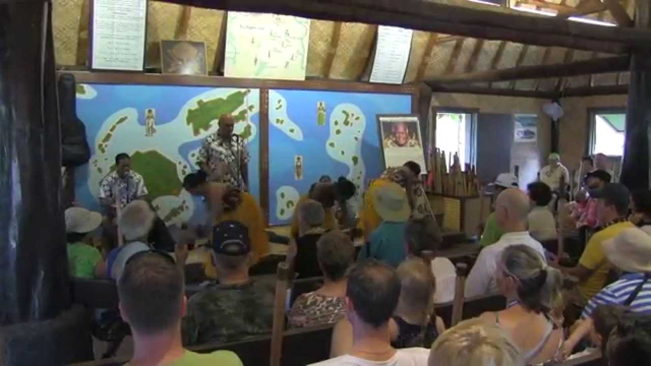 Island Music with Bamboo sticks at Polynesian Cultural Center Hawaii