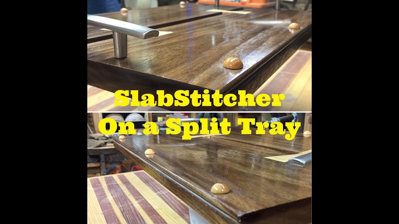 SlabStitcher Kit test, on a Beautiful Walnut split Tray‼️ Littlewierdshop