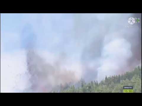 لقطات أخرى انفجارات وجريان حمم بركان كمبر فيجا في جزيرة لا بالما في اسبانيا 19/9/2021