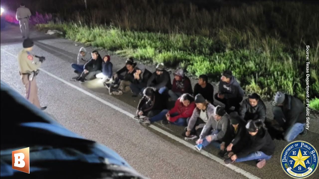 EXCLUSIVE VIDEO: TX Trooper Busts Alleged Smuggler with 18 Migrants in Dump-Trailer near Border
