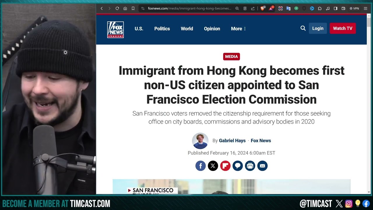 San Fran Appoints NON CITIZEN To Election Commission, Democrats Granting NONCITIZENS VOTING Rights