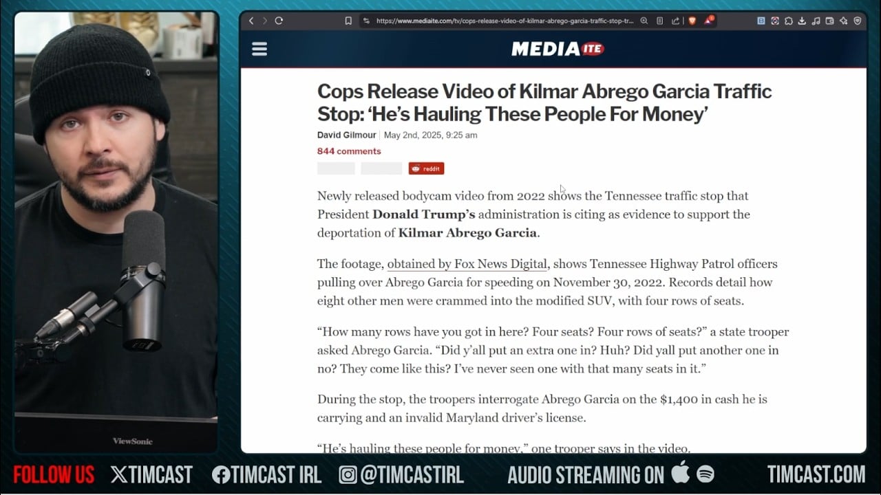 Democrats STEPPED IN IT: Bodycam Footage Shows Abrego Garcia HUMAN TRAFFICKING Say Cops