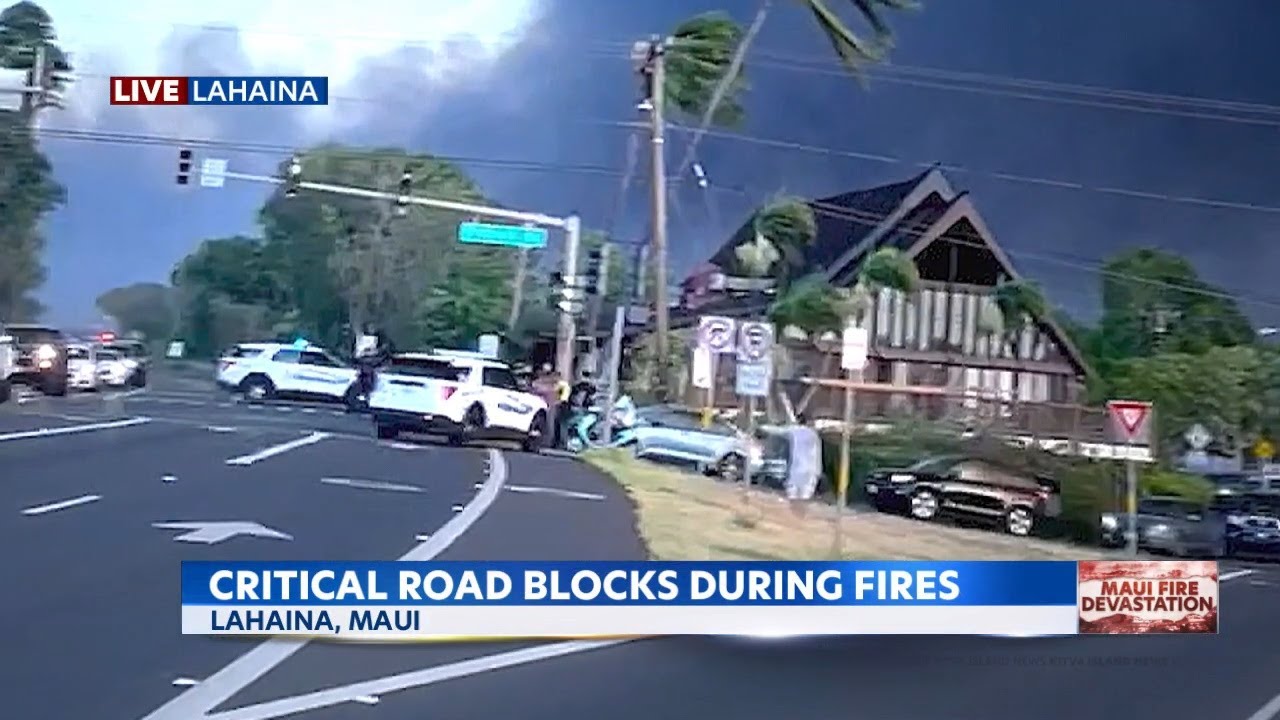 Maui worker's viral video shows Front Street police roadblock