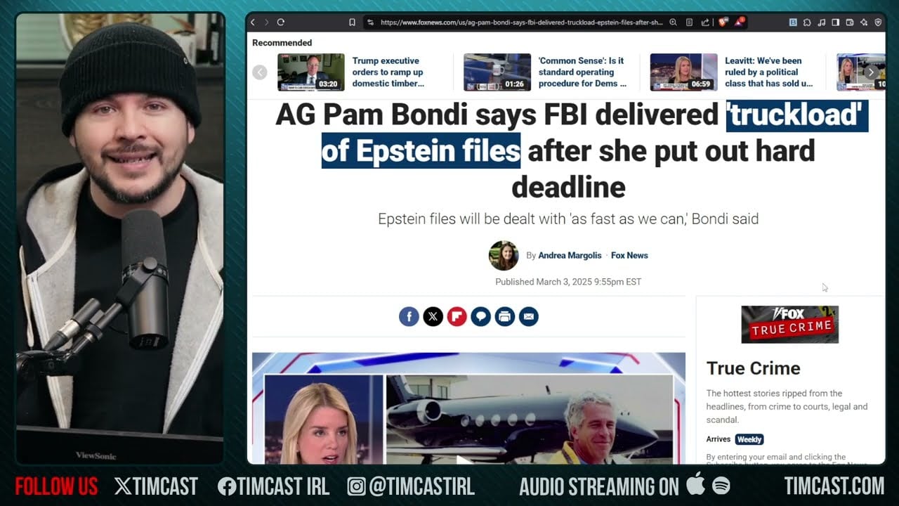 DOJ RAIDED FBI NY, Epstein Files SECURED Says AG Bondi, Kash Patel Has The Epstein Files Now