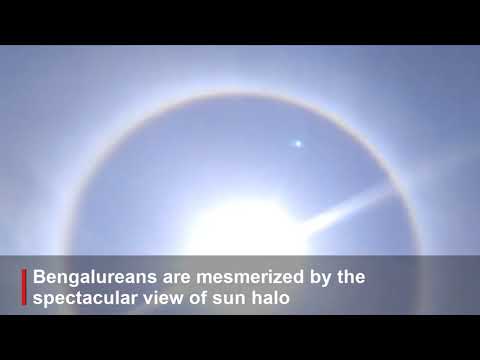 Sun Halo: Rainbow ring spotted around the sun in the Bengaluru sky