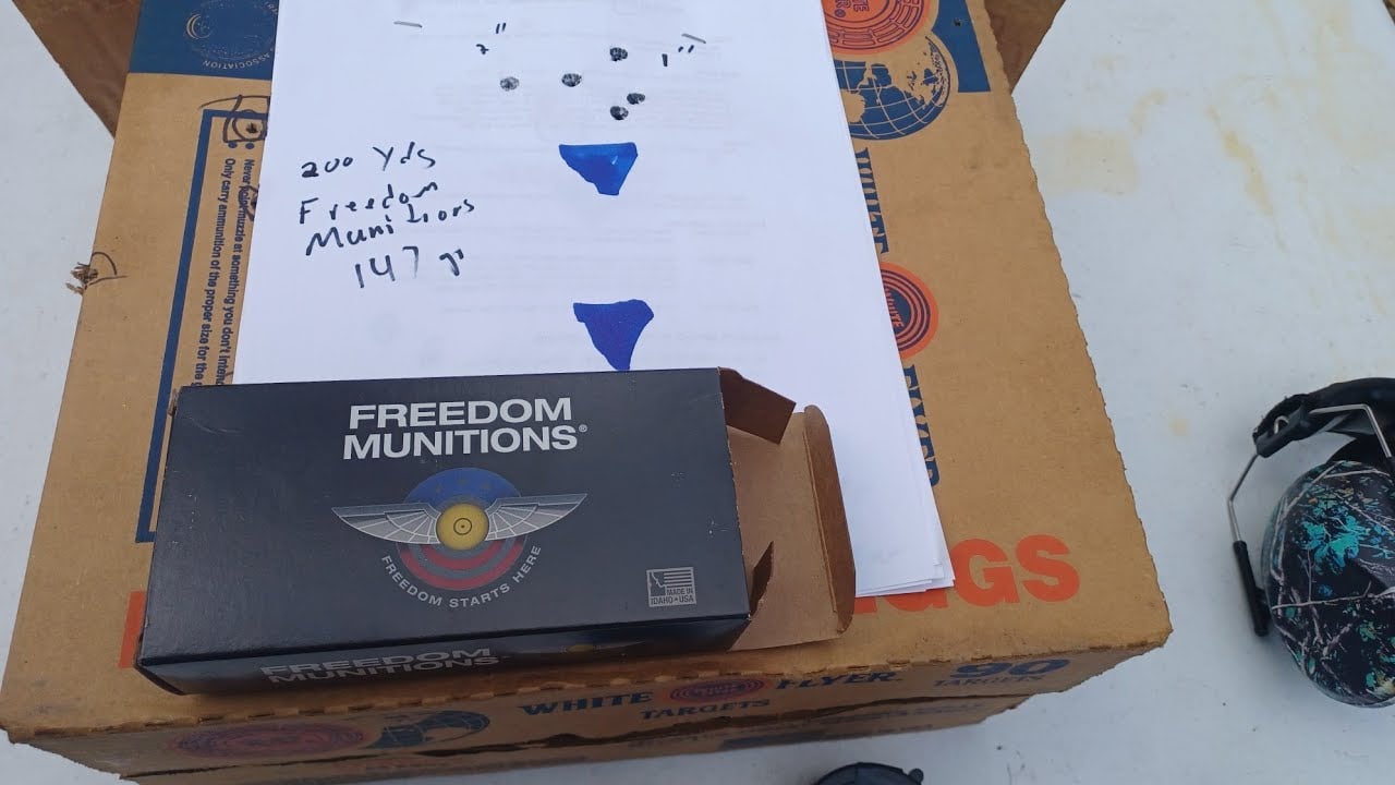 Freedom Munitions 308 ammunition... Energy 2,671 ft-lbs and accuracy .5 moa