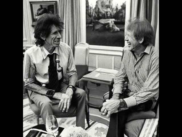 KEITH RICHARDS AND JIMMY CARTER IN THE WHITE HOUSE