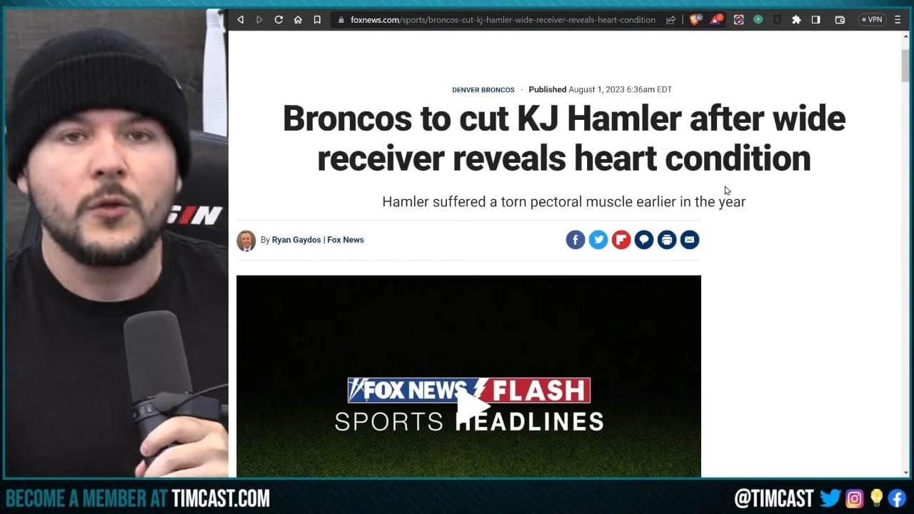 Broncos CUT KJ Hamler After Suffering PERICARDITIS, 23 Year Old Tennis Pro COLLAPSES During game
