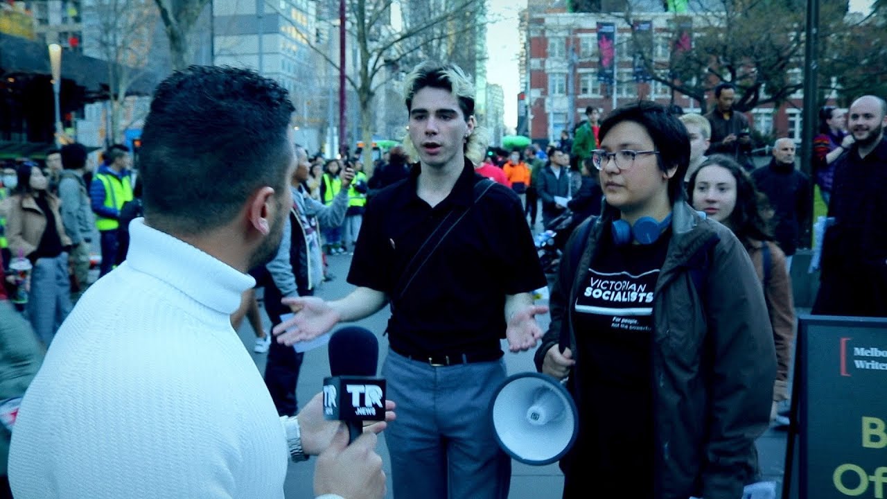 This is what happened when ANTIFA TRIED EJECTING Avi Yemini from a protest