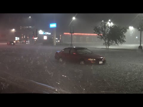 Large Hail And Flash Flooding Hits St. Cloud, MN During The Overnight - 6/24/2022