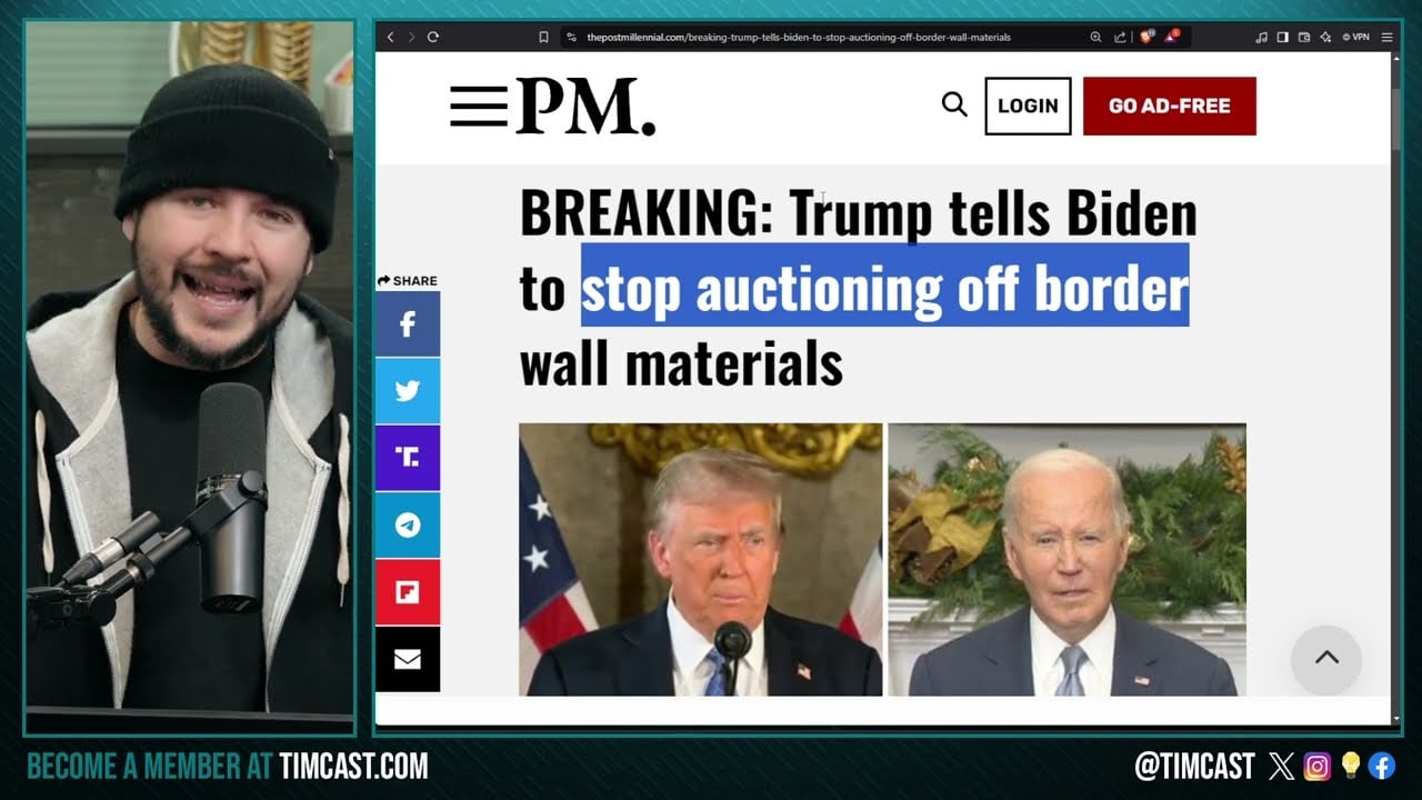 Trump DEMANDS Biden STOP Selling Border Wall, Democrats SABOTAGING Trump Already, This Is EVIL