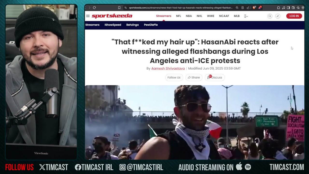 Hasan Piker JOINES THE RIOTS Filming ON Their Side, Other Liberals Call For HIS ARREST