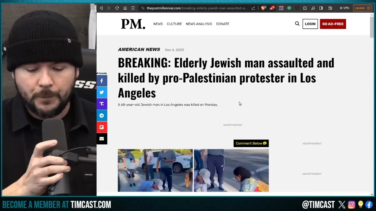 Jewish Man KILLED By Pro-Palestine Extremist In LA, Examiner Rules it HOMICIDE, MEDIA COVERS IT UP
