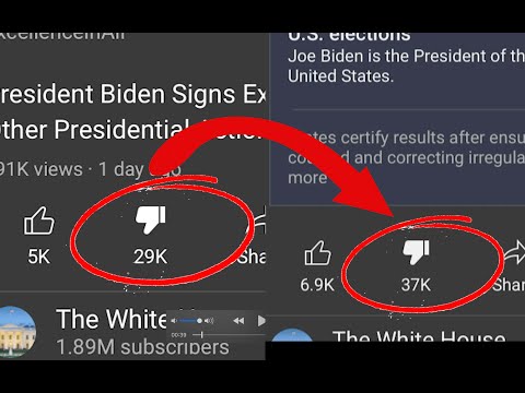 YouTube DELETED 80K-100K DOWNVOTES from BIDEN's White House Vid! SHARE!