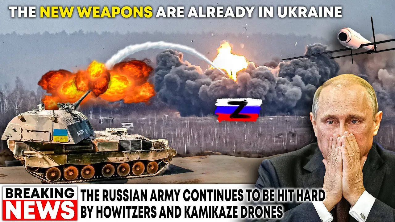 Brutal attack! Ukrainian army with Panzerhaubitze 2000 howitzers and drones destroys Russian army
