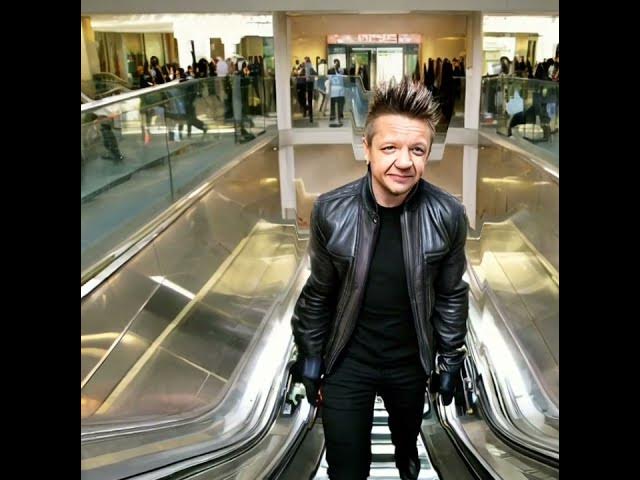 JEREMY RENNER MALL ESCALATOR INCIDENT