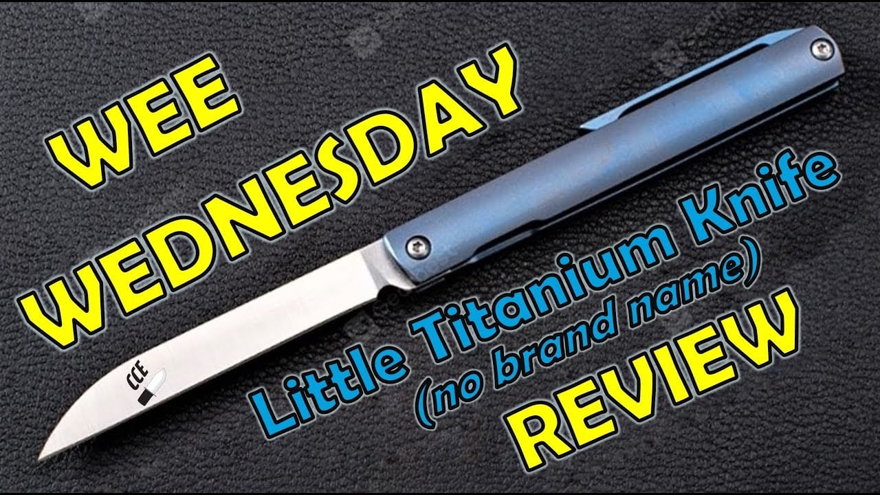 WEE Wednesday - Little Blue Titanium Folder - with odd pocket clip