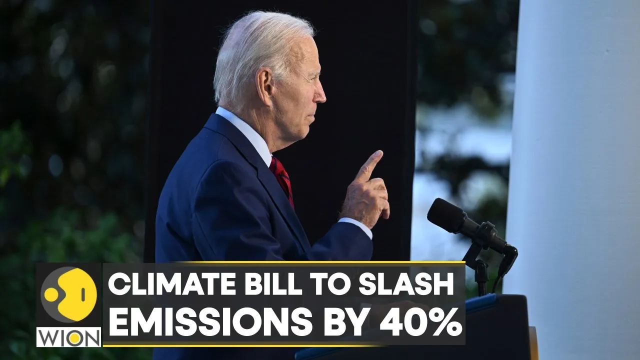 Biden takes victory lap with climate act; Climate bill to slash emissions by 40% | World News
