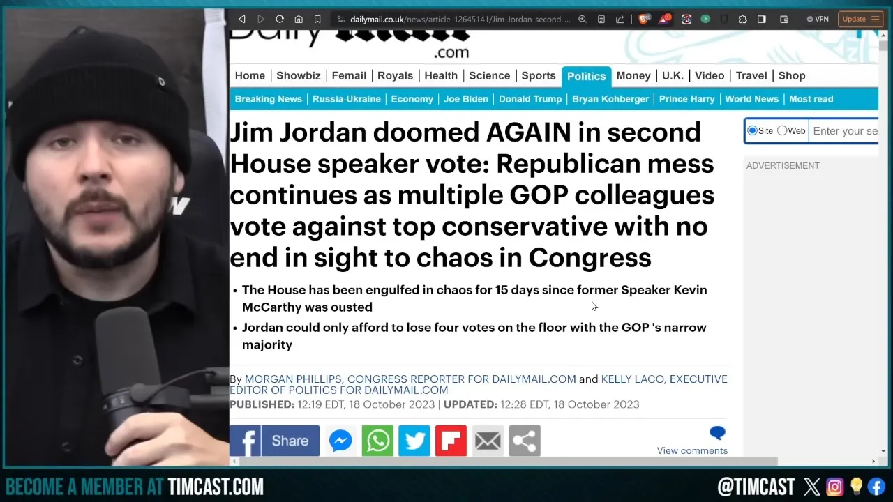 Jim Jordan LOSES SECOND Speaker Vote, GOP In Chaos As Reps DISRUPT Again, Paralyzed Congress IS GOOD