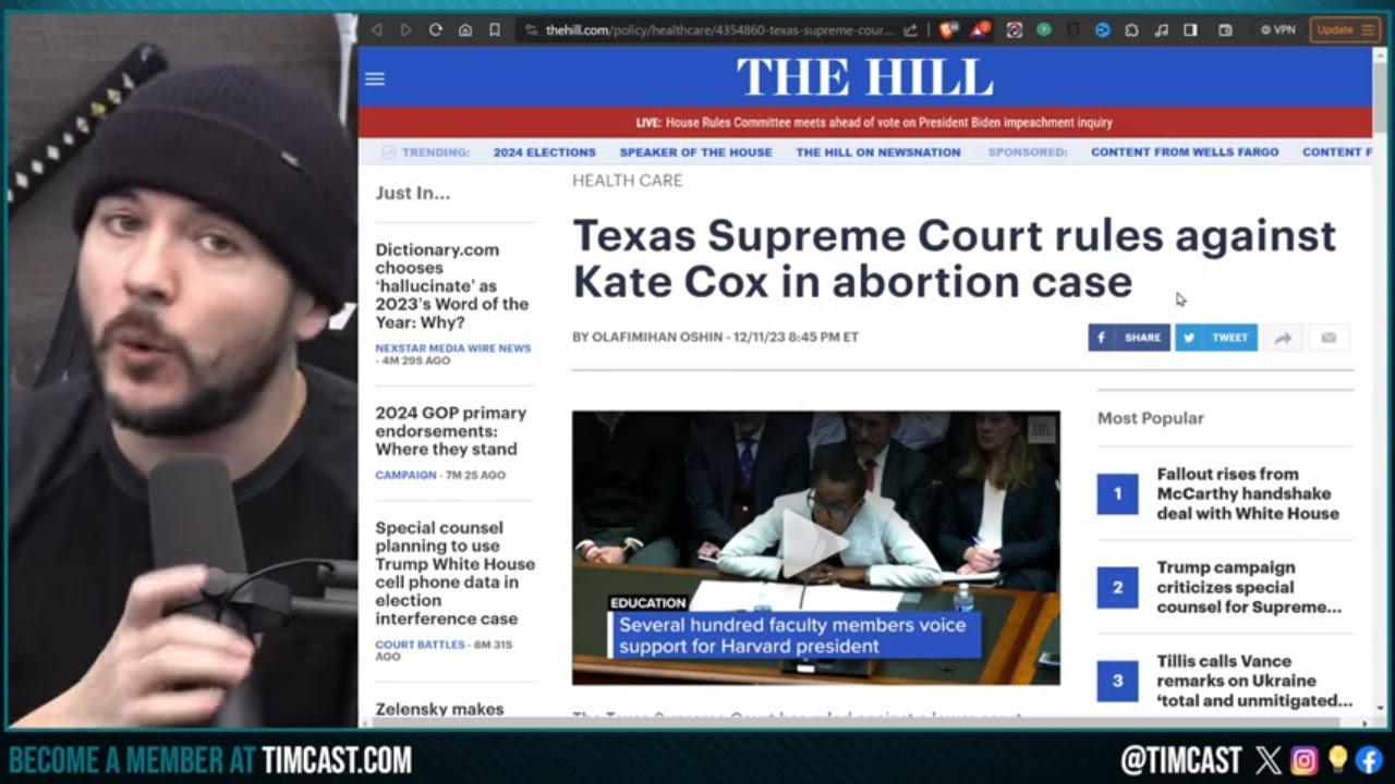 Democrats LIVID After Texas Supreme Court BLOCKS ABORTION, Says Doctor DIDNT Prove Life Was At Risk