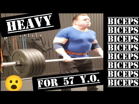Heavy Barbell Curl For 57 Year Old