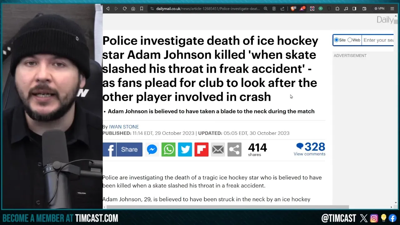 Hockey Player DIES After Skate SLASHES NECK, Adam Johnson KILLED By Matt Petgrave, LOOKS LIKE MURDER
