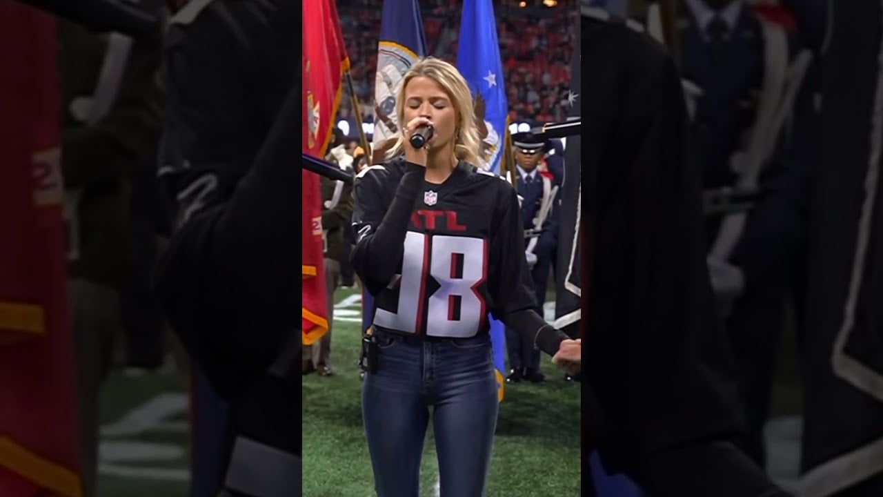 We had the honor of singing the National anthem at the @AtlantaFalcons game on Sunday! #shorts