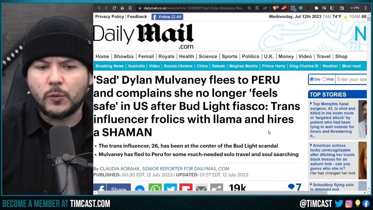Bud Light Now 14th Place, Dylan Mulvaney "Flees" US Claiming not To Feel Safe, Woke Ideas Are LOSING