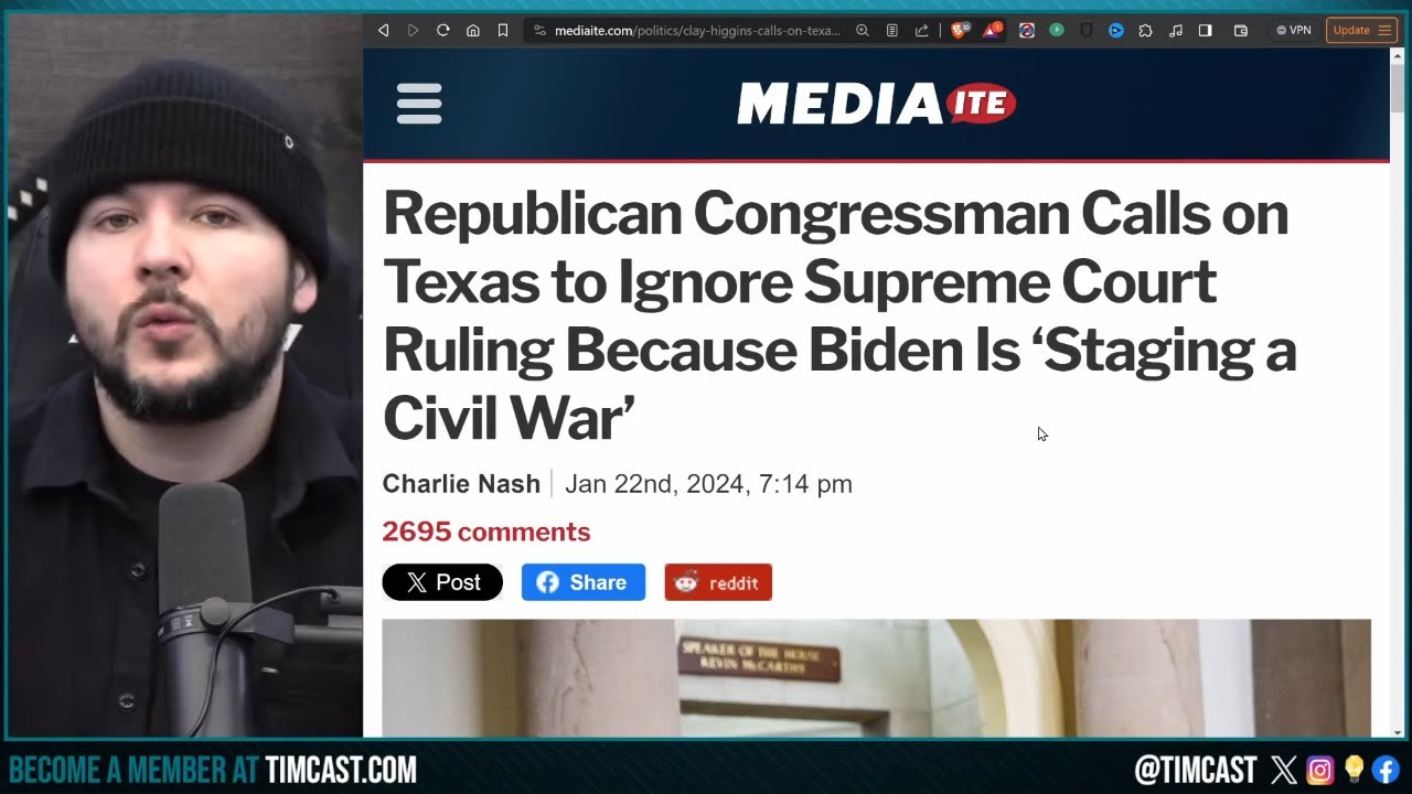 Texas VOWS To DEFY Supreme Court, Rep Says Biden Staging CIVIL WAR As Eagle Pass Becomes Fort Sumter