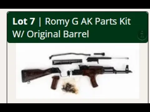Romanian 'G Kit' Action Preview - History on Sale @Pot Of Gold Estate Liquidations, LLC & Auctions