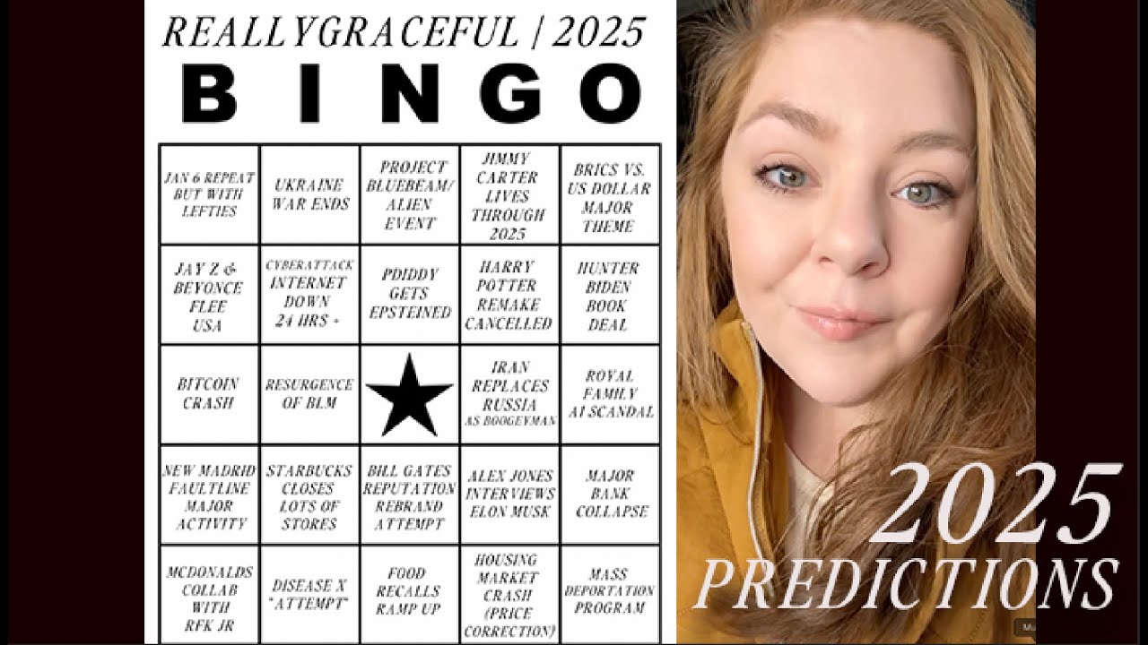 2025 Bingo Card--"Predictions" for 2025