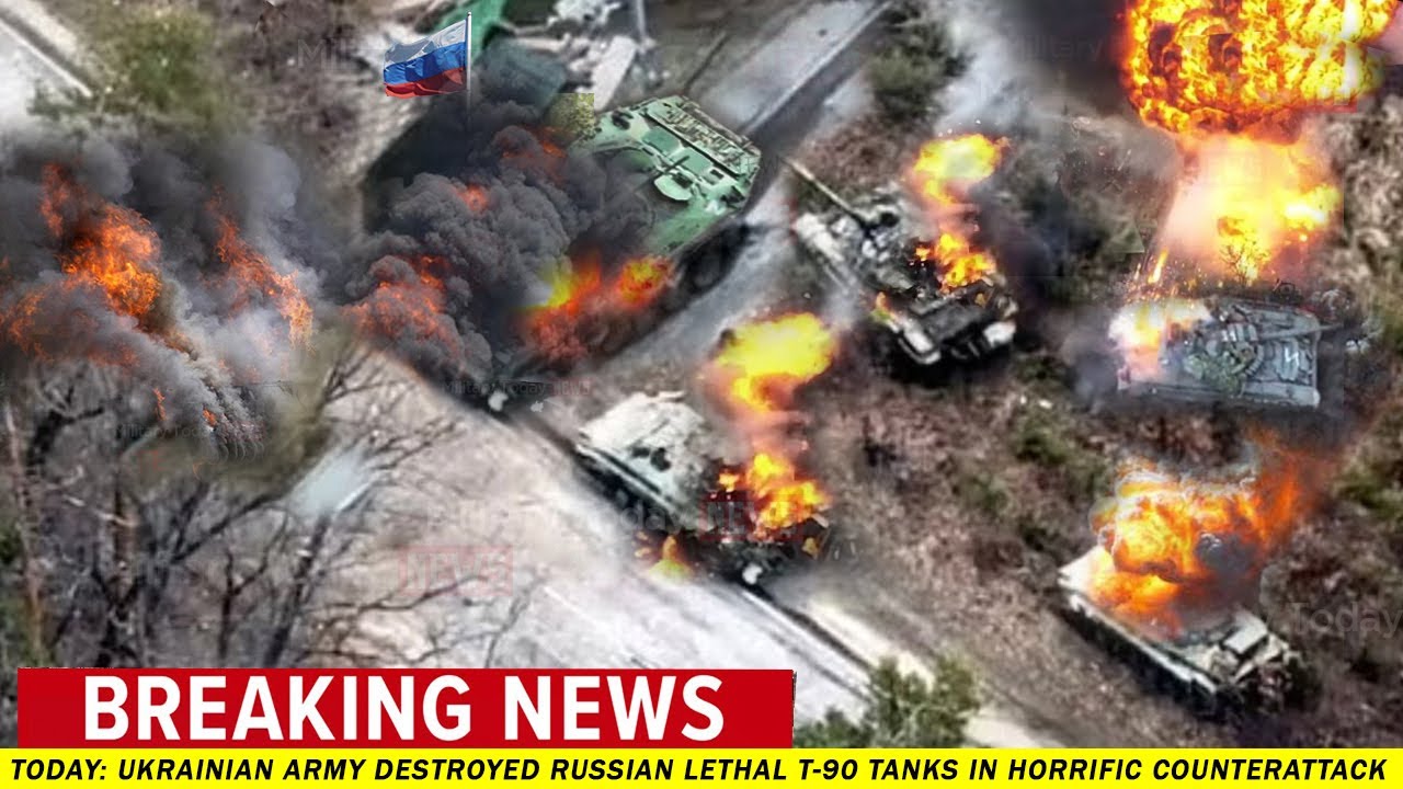 Today: Ukrainian army destroyed Russian lethal T-90 tanks in horrific counterattack