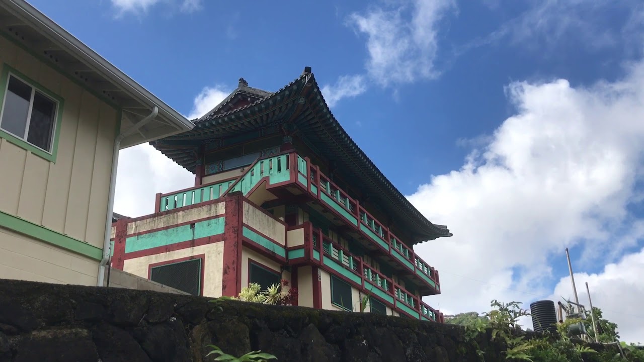 View of Buddhist Temple Outside on Oahu