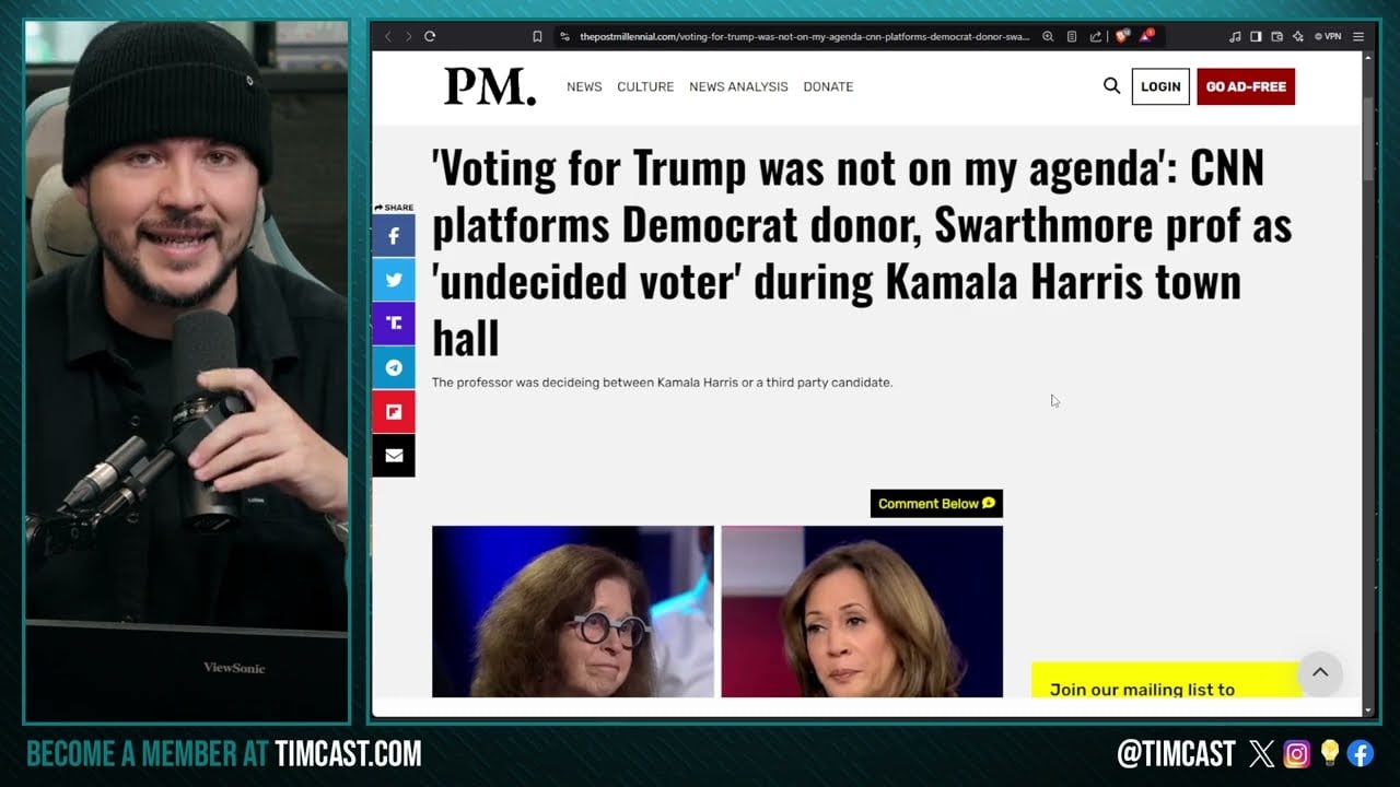 Kamala CNN Town Hall WAS RIGGED And She STILL LOST, Democrat Donor Presented As UNDECIDED