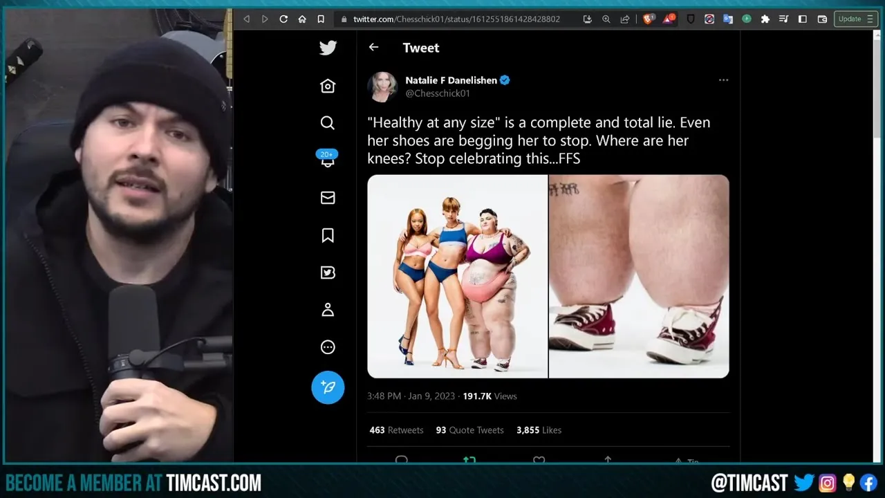 Gen Z Company MOCKED Over Morbidly Obese Model Who Can't Fit In Shoes, FATPHOBIA Is Woke Cult LIES