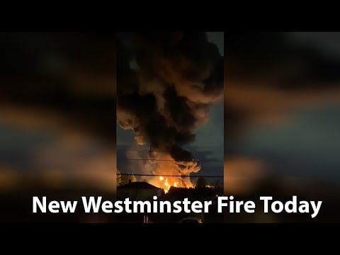 New Westminster Fire Today | Early morning fire rages in downtown New Westminster