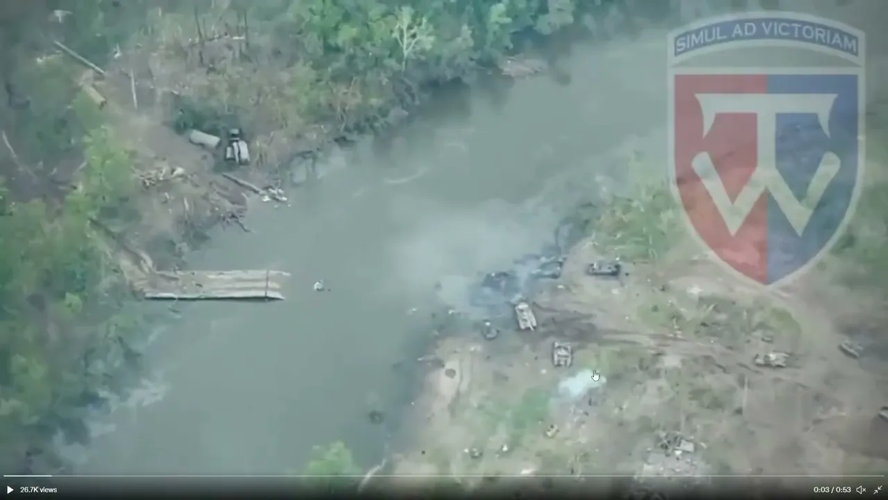 [ Luhansk Front ] Ukrainian Forces destroy pontoon bridge near Bilohorivka explained.