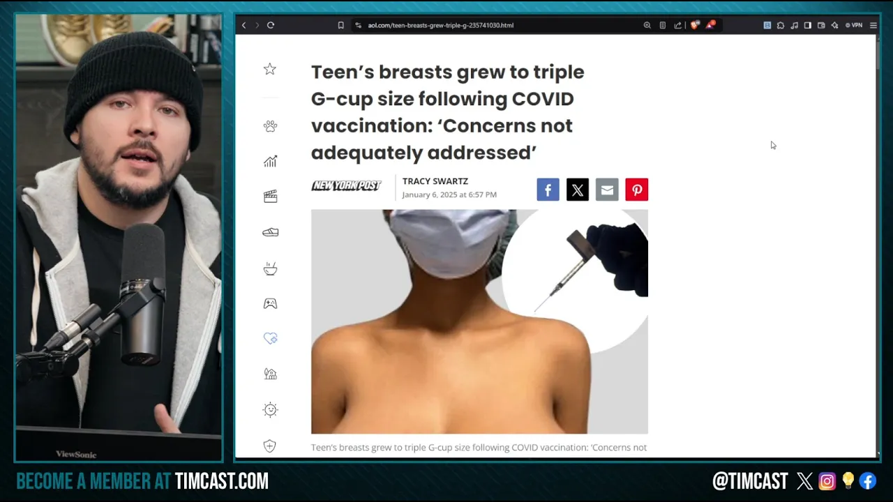 Women's Boobs EXPLODE After COVID Vaccine, Many Women Report Vaccine Causes BOOB GROWTH