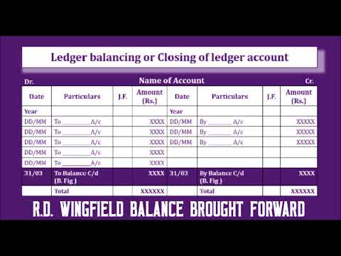 R.D. Wingfield Balance Brought Forward