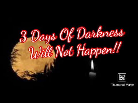 3/10 Days Of Darkness Not Happening