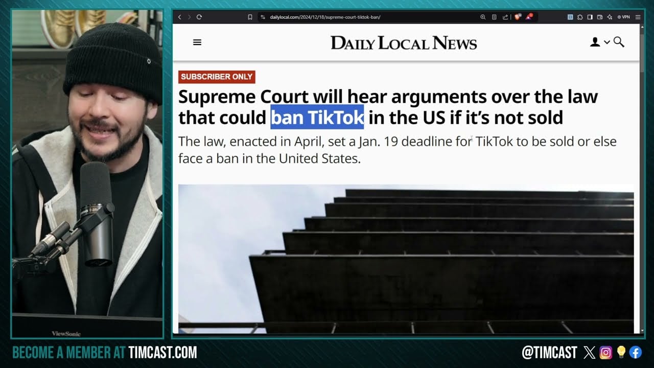 Supreme Court May BLOCK TikTok Ban, TikTok WILL Be Banned January 19th Unless Court INTERVENES