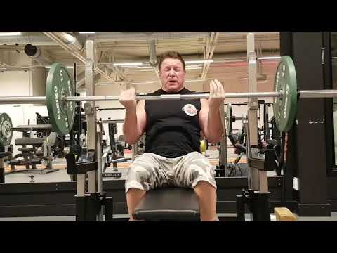 Seated Curl 100 lbs x 20 reps by 57 year old