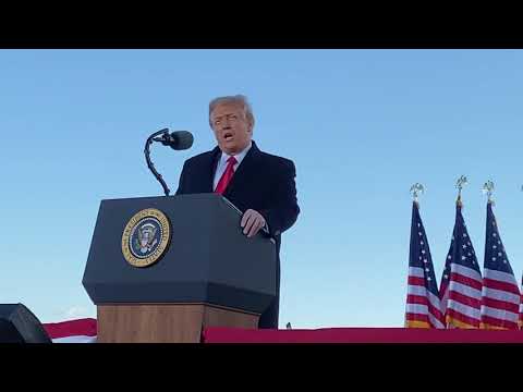 President Trump Speaks At Andrew’s Air Force Base (Millennial Millie mirror)
