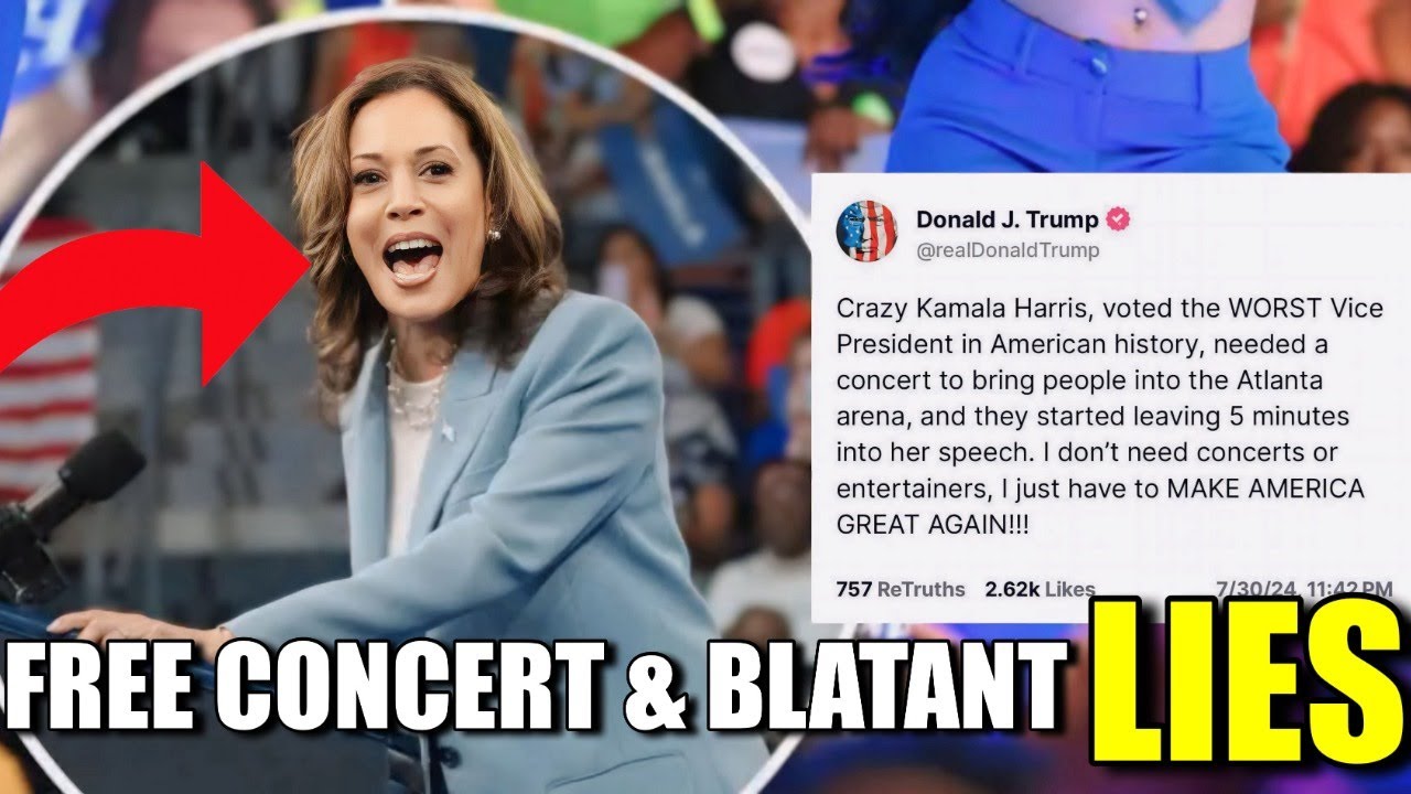 Kamala Harris ATL Rally Attendees WALK OUT During Speech After TWERK Rap Concert