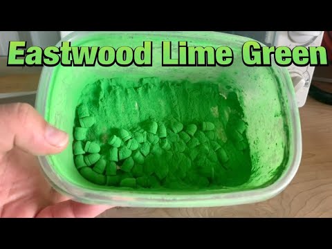 Eastwood Lime Green Powder Coat on 380acp Bullets