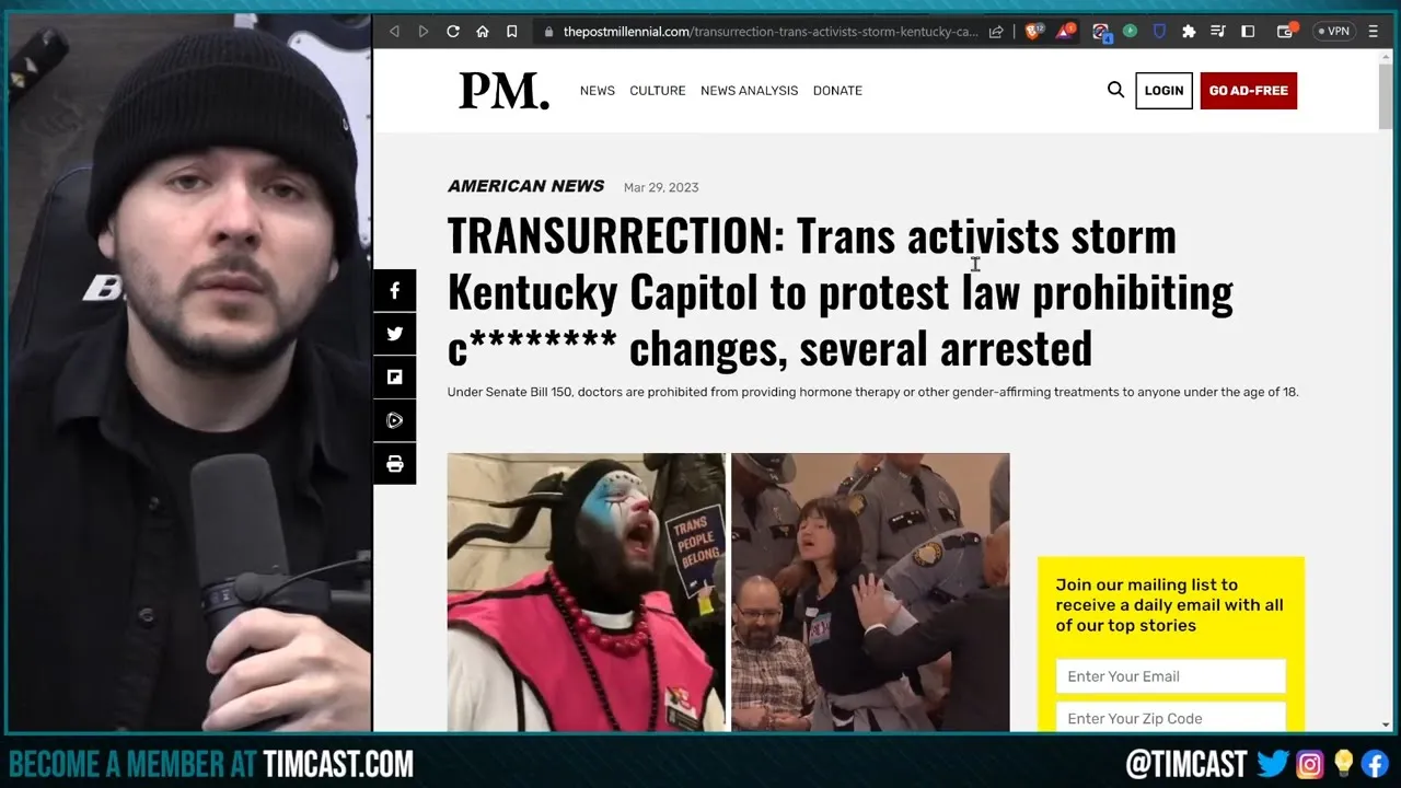 Trans Activists ARRESTED For INSURRECTION At Kentucky Capitol After State BANS Sex Changes For Kids