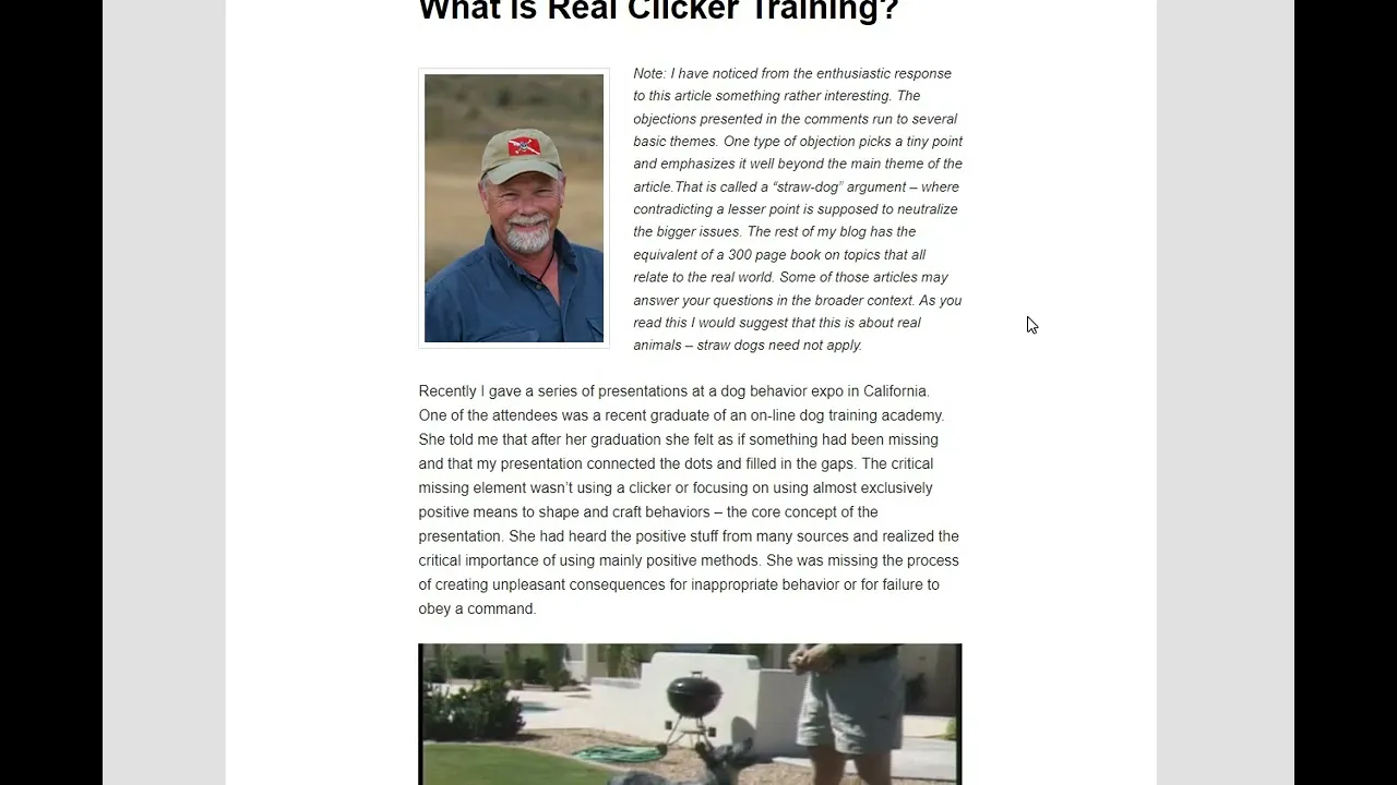 Gary Wilkes attempts to call out Karen Pryor in his Article "Real Clicker Training for Dogs"