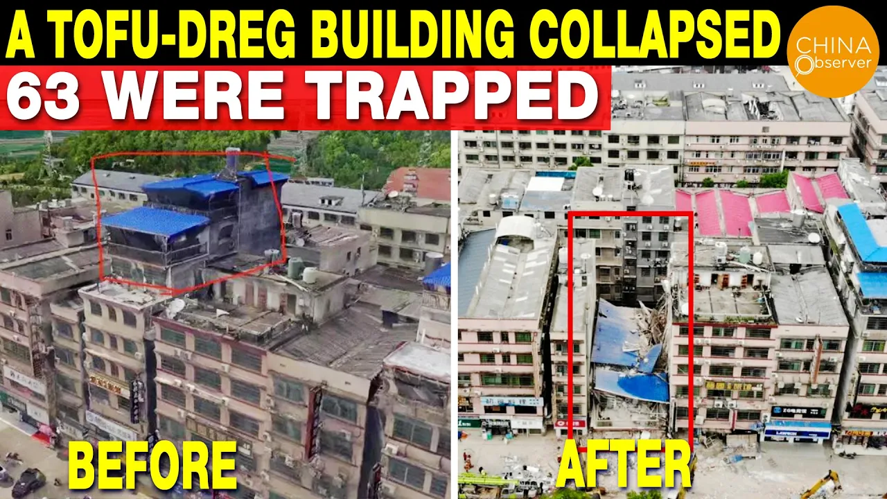 Another Tofu-Dreg Building Collapses，63 Were Trapped