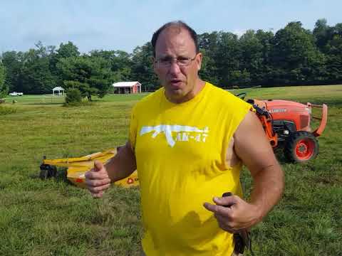 Tractor Finishing Mower vs Brush Cutting grass