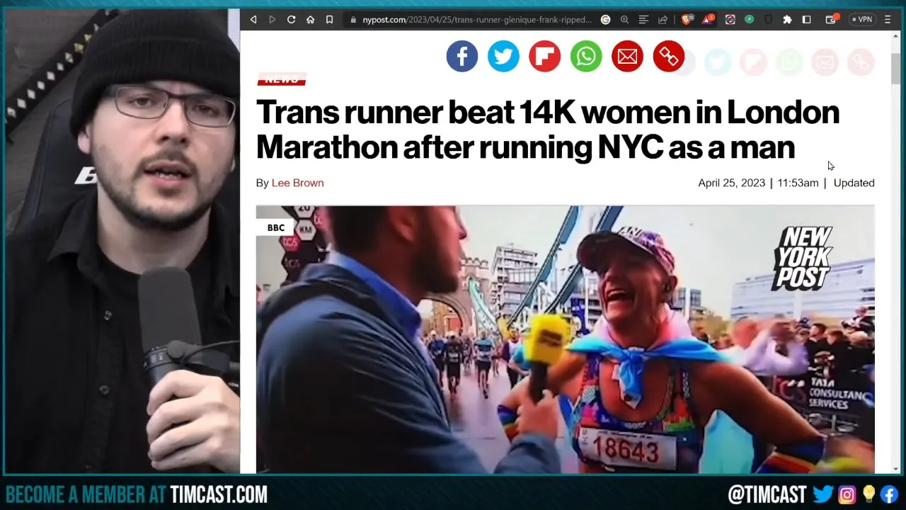 Trans Runner DEFEATS Nearly 14,000 Females In Marathon At 54 Years Old Sparking Outrage